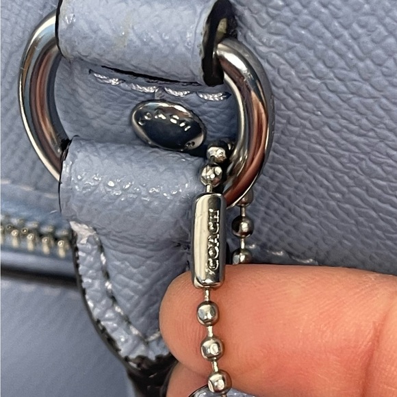 Coach Rowan Satchel Crossbody Leather Bag 79946 Light Blue Shade Purse - Picture 5 of 16